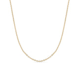 Tresoli Stainless Steel Gold Color PVD Crimped Oval Link Chain Necklace