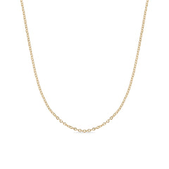 Tresoli Stainless Steel Gold Color PVD Crimped Oval Link Chain Necklace