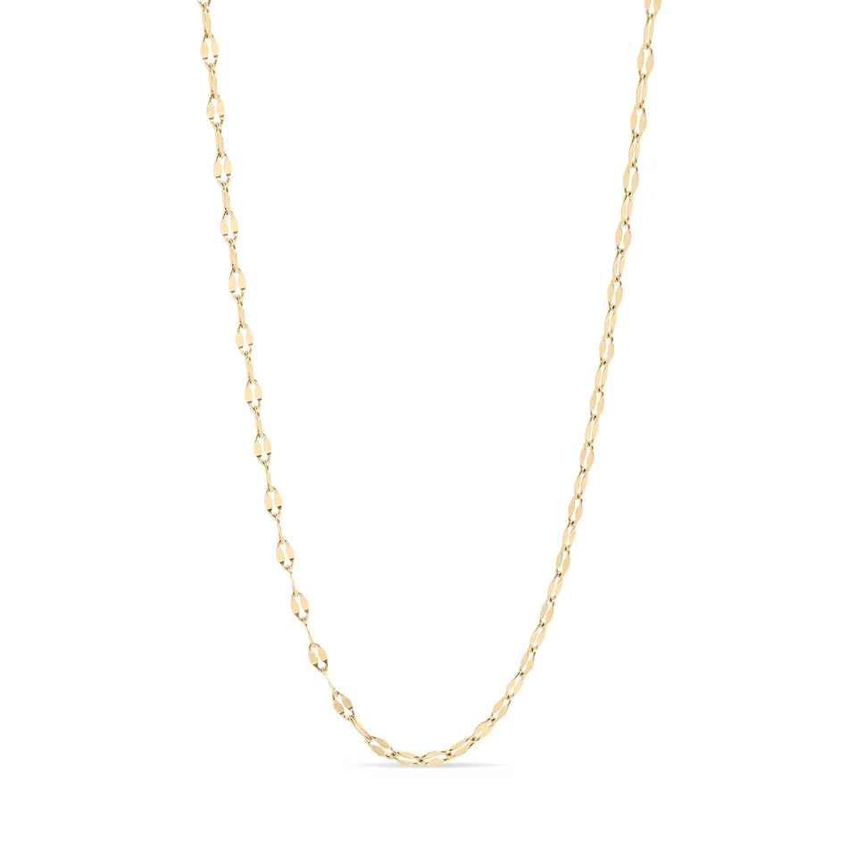 Tresoli Stainless Steel Gold Color PVD Lip Chain Necklace