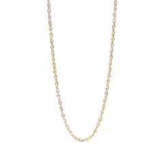 Tresoli Stainless Steel Gold Color PVD Double Round Link Chain Necklace