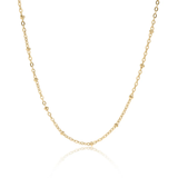 Tresoli Stainless Steel Gold Color PVD Satellite Chain Necklace