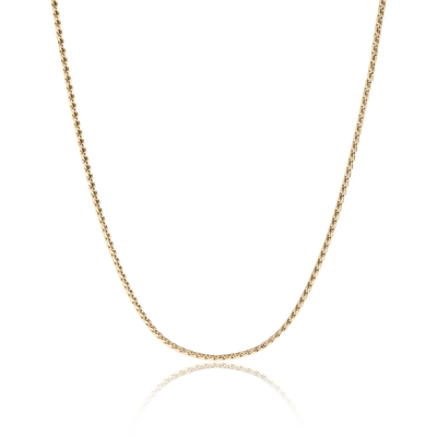 Tresoli Stainless Steel Gold Color PVD Twisted Round Link Chain Necklace
