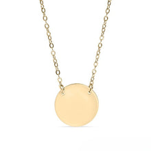 Load image into Gallery viewer, Tresoli Stainless Steel Gold Color PVD Blank Circle Necklace