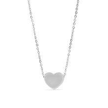 Load image into Gallery viewer, Stelluxe Stainless Steel Color PVD Blank Heart Necklace