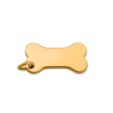 Tresoli Stainless Steel Gold Color PVD Dog Bone Pendant