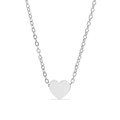 Stelluxe Stainless Steel Color PVD Mini Heart Necklace