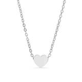 Stelluxe Stainless Steel Color PVD Mini Heart Necklace