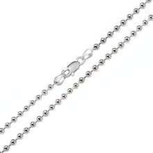Load image into Gallery viewer, Sterling Silver Italian Bead Chain 250- 2.5mm with Lobster Clasp Closure