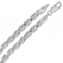 Load image into Gallery viewer, Sterling Silver Rope Chain 150- 7.25 MM D/C Rope Chain