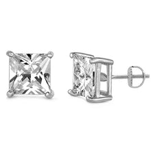 Load image into Gallery viewer, Sterling Silver Casting Square Screw Back Stud Earrings