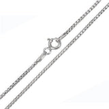Italian Sterling Silver Round Box Chain 022- 1mm with Spring Clasp Closure