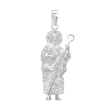 Load image into Gallery viewer, Sterling Silver Saint Jude Thaddeus W CZ Pendant