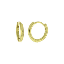 Load image into Gallery viewer, Sterling Silver Gold Plated Small Huggie Hoop Earrings