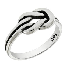 Load image into Gallery viewer, Sterling Silver Oxidized Love Knot Ring