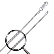 Load image into Gallery viewer, Italian Sterling Silver Rhodium Plated Popcorn Chain 1.6 mm with Lobster Claw Clasp Closure