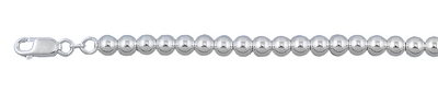 Sterling Silver Italian Solid Stylish Hollow Round Bead/Ball Chain 5mm Nickel Free Necklace with Lobster Claw Clasp Closure