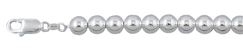 Sterling Silver Italian Solid Stylish Hollow Round Bead/Ball Chain 8mm Nickel Free Necklace with Lobster Claw Clasp Closure