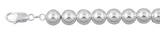 Sterling Silver Italian Solid Stylish Hollow Round Bead/Ball Chain 10mm Nickel Free Necklace with Lobster Claw Clasp Closure