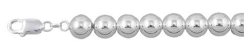 Sterling Silver Italian Solid Stylish Hollow Round Bead/Ball Chain 10mm Nickel Free Necklace with Lobster Claw Clasp Closure