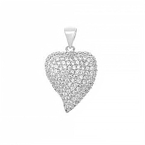Sterling Silver Stylish Star Pendant with Clear Cz and Fresh Water PearlAnd Pendant Dimensions of 8MMx19.05MM