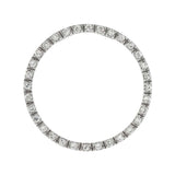 Sterling Silver Large Circle of Love Pendant with White CzAnd Pendant Diameter of 36MM