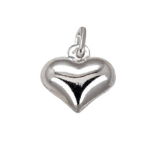 Load image into Gallery viewer, Sterling Silver Italian Medium Hollow Heart Pendant with Pendant Dimensions of 15MMx22.23MM