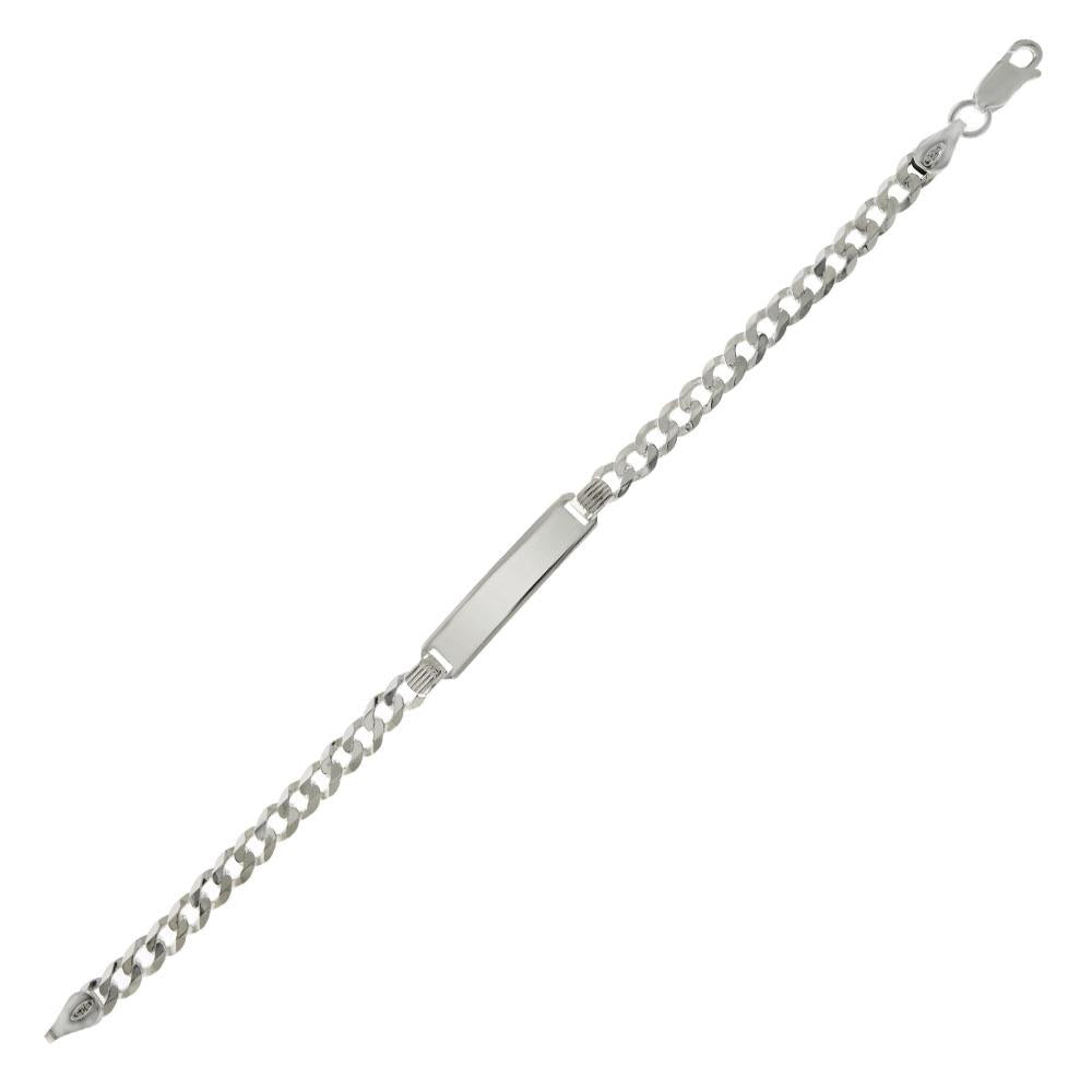 Sterling Silver Flat Curb 120-5MM ID Bracelet