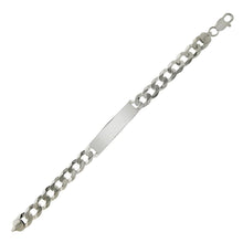 Load image into Gallery viewer, Sterling Silver Flat Curb 250-10.3mm ID Bracelet, Width 11mm