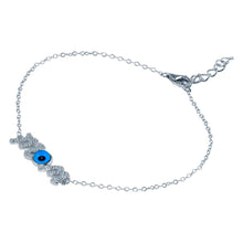 Load image into Gallery viewer, Sterling Silver CZ Mom Evil Eye Bracelet