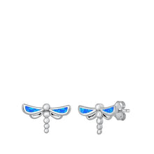 Load image into Gallery viewer, Sterling Silver Stud Dragonfly Earrings