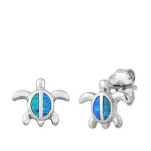 Load image into Gallery viewer, Sterling Silver Stud Turtle Earrings