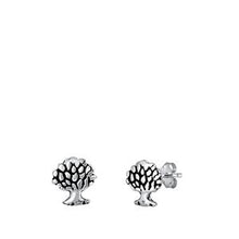 Load image into Gallery viewer, Silver Little Tree Stud Earrings
