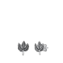 Load image into Gallery viewer, Sterling Silver Leaves Stud Earrings