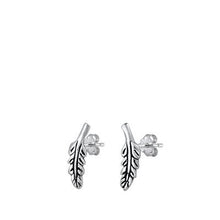 Load image into Gallery viewer, Sterling Silver Leaves Stud Earrings