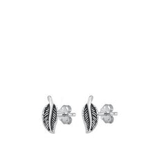 Load image into Gallery viewer, Sterling Silver Leaves Stud Earrings