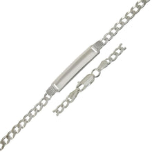 Load image into Gallery viewer, Sterling Silver Flat Curb 100-4.2mm ID Bracelet