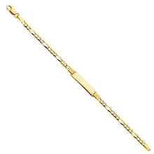Load image into Gallery viewer, 14K Yellow Gold Figaro 3+1 Baby ID Bracelet