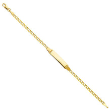 Load image into Gallery viewer, 14K Two Tone Gold Cuban WP Baby ID Bracelet