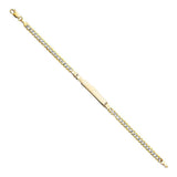 14K Two Tone Gold Cuban WP ID Bracelet