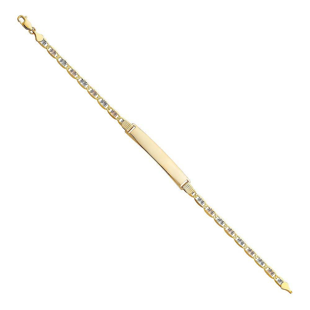 14K Tri Color Gold Valentino DC ID Bracelet