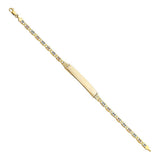 14K Tri Color Gold Valentino DC ID Bracelet