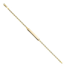 Load image into Gallery viewer, 14K Tri Color Gold Valentino DC ID Bracelet