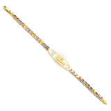 14K Tricolor 15YEARS ID Bracelet
