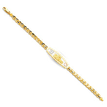 Load image into Gallery viewer, 14K Tricolor 15Years ID Bracelet-7.25 inches