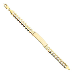 14K Yellow Gold Cuban ID Bracelet