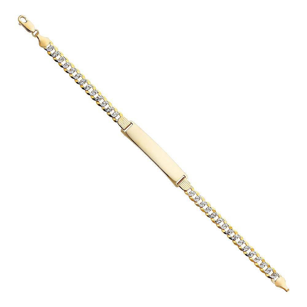 14K Yellow Gold Cuban WP ID Bracelet