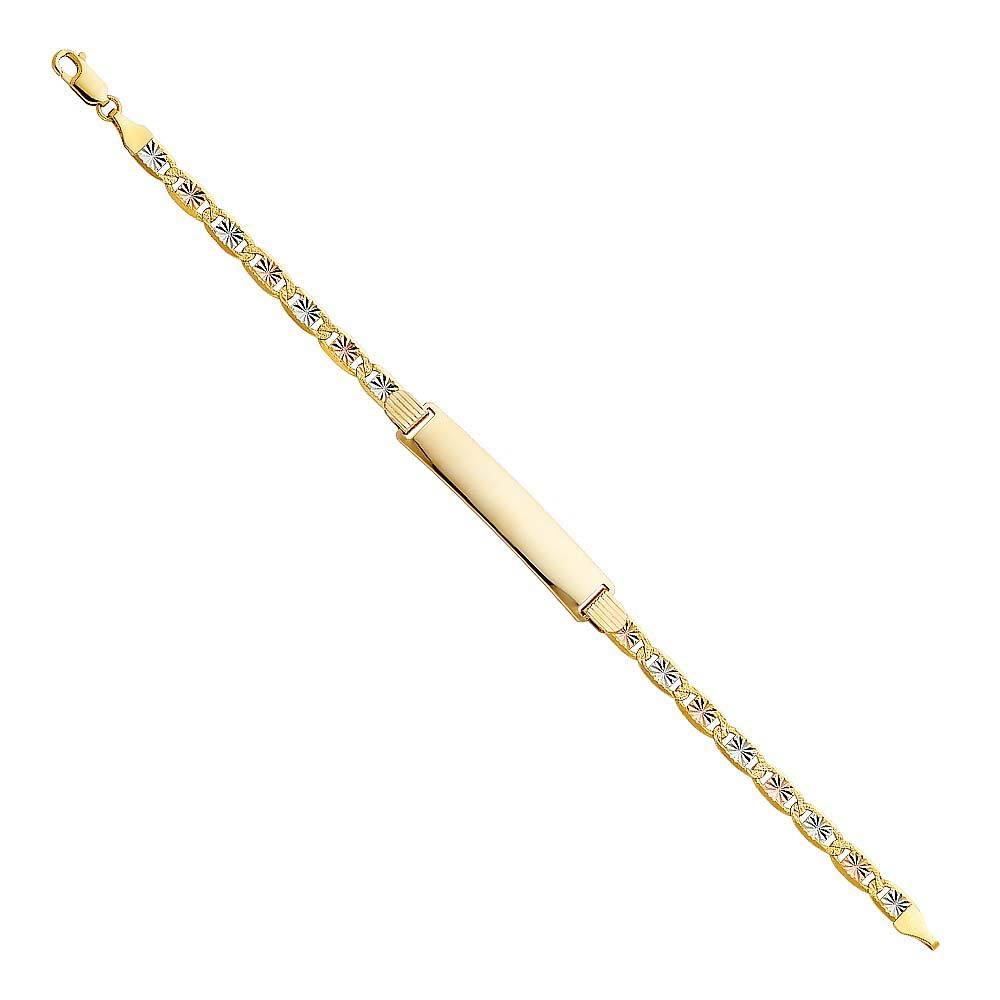 14K Tri Color Gold Valentino DC ID Bracelet