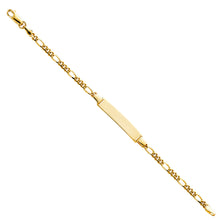 Load image into Gallery viewer, 14K Yellow Figaro PLAIN BABY ID Bracelet