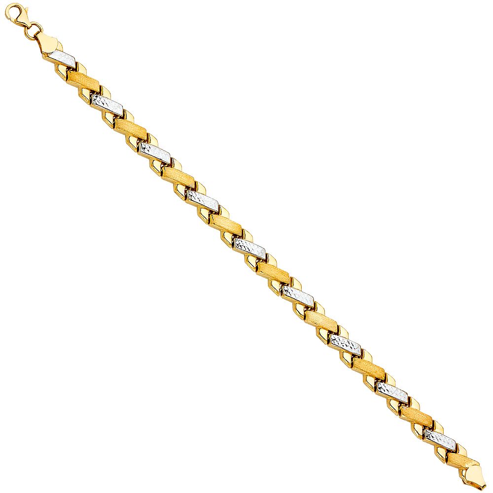 14K Two Tone Stampato Bracelet