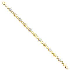 14K Two Tone Stampato Bracelet